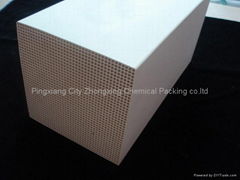 Ceramic honeycomb heat accumulator