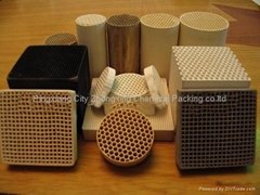 Ceramic honeycomb for water treatment