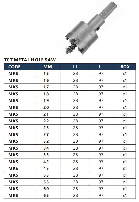 TCT Metal Holesaw