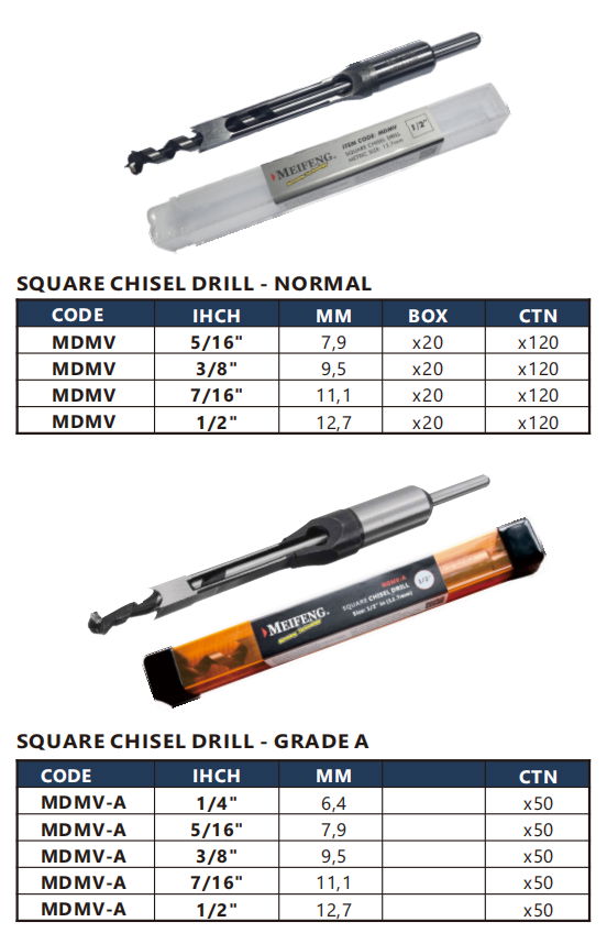 Square Chisel Drill