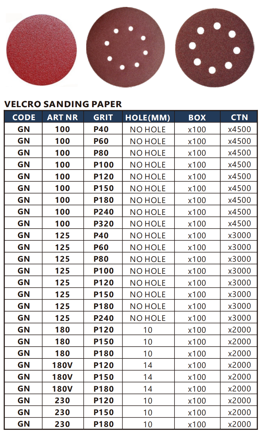 Velcro Sanding Paper