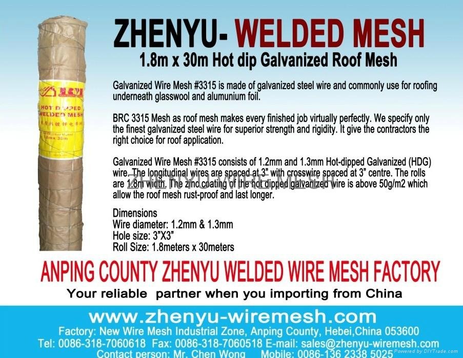 Hot dipped galvanized welded roof mesh 4