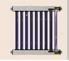 UNIQUE two-ends open evacuated  tube collector system for Air Heating / Drying 