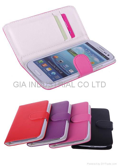 New PU Leather Flip Case Cover for Samsung Galaxy S 3 III S3 i9300