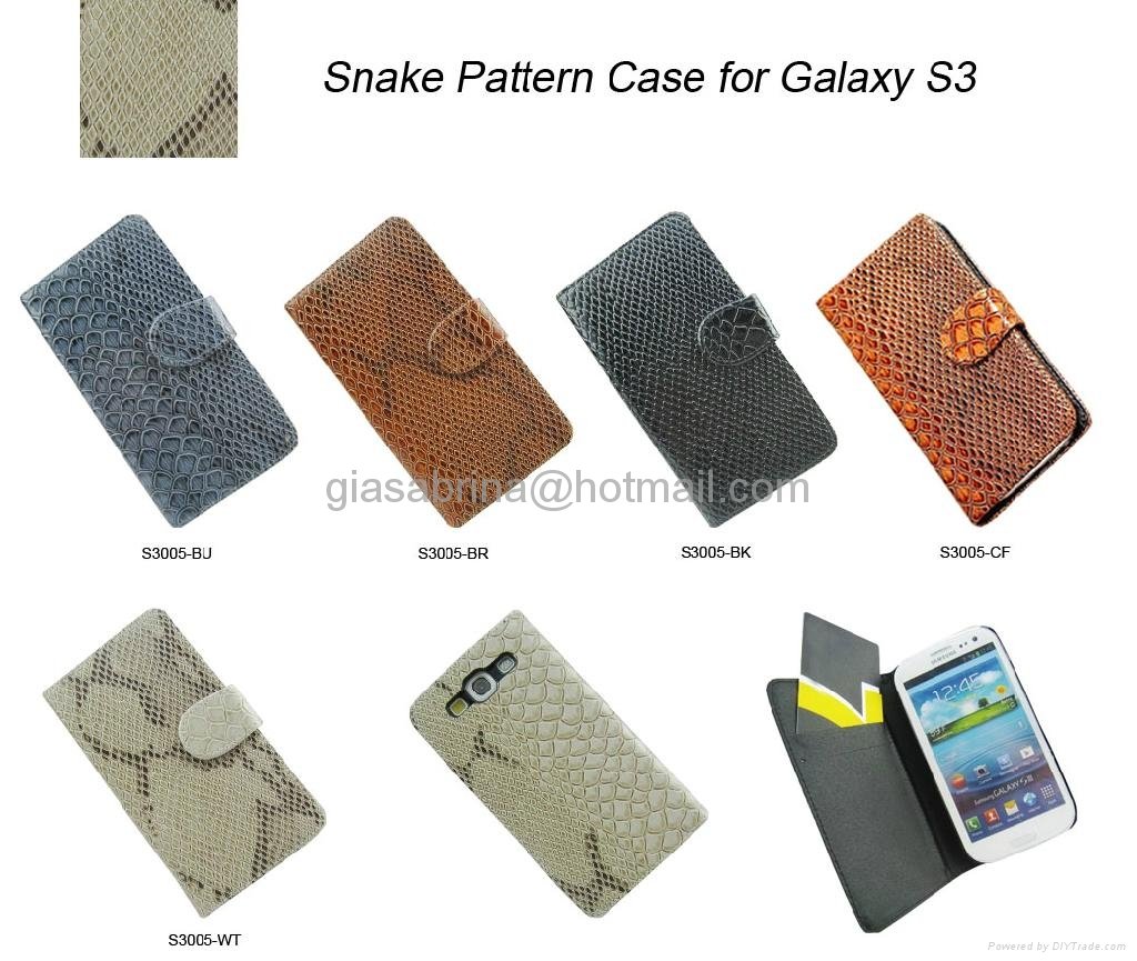 New PU Leather Flip Case Cover for Samsung Galaxy S 3 III S3 i9300 3