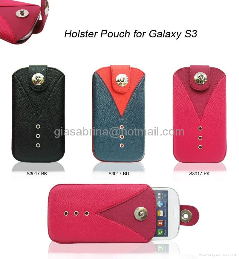 New PU Leather Flip Case Cover for Samsung Galaxy S 3 III S3 i9300 4