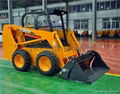 Hysoon 60HP skid steer loader with snow blower sweeper