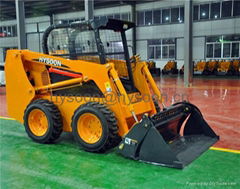 Hysoon 60HP skid steer loader with snow blower sweeper