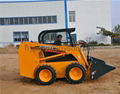 Hysoon 60HP skid steer loader with snow blower sweeper