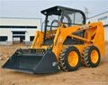 Hysoon 60HP skid steer loader with snow blower sweeper