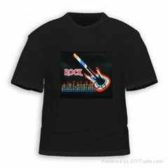 LED t shirts flashing light up glow shirt wholesale