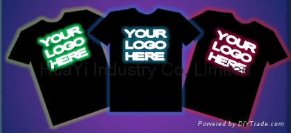 electroluminescent el flashing light up t shirts wholesale 2