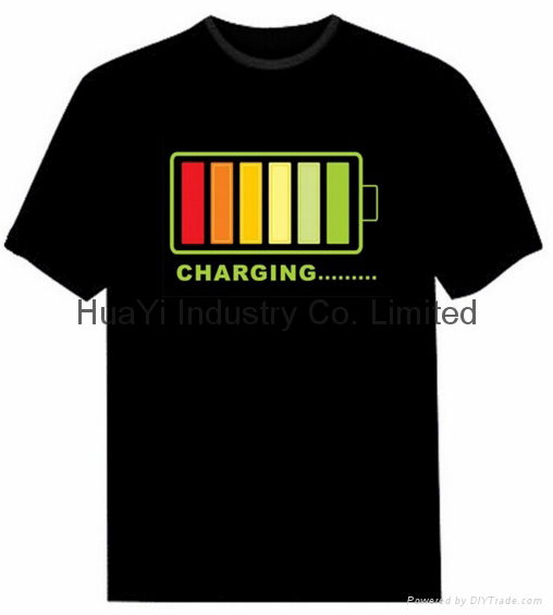 electroluminescent el flashing light up t shirts wholesale 3