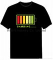 electroluminescent el flashing light up t shirts wholesale 3