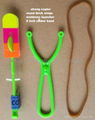 strong quality wishbone y shaped launcher led slingshot copters rockets toy 2