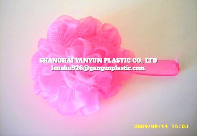 Bath Sponge Mesh Ball FLOWER SHAPE Scrubber Puff PP PE 2