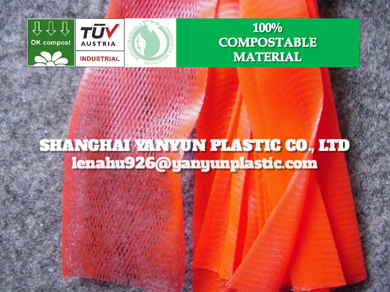 PLA Cornstarch Certificated Biodegradable Net Mesh Bag vegetable Compostable 3