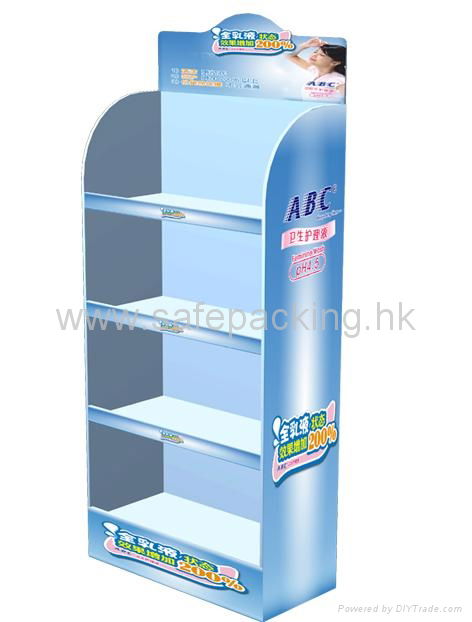 promotion product corrugated paper floor display racks