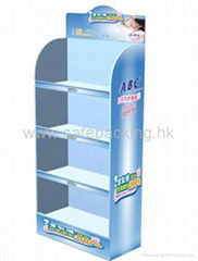 promotion product corrugated paper floor display racks