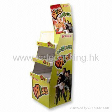 promotion product corrugated paper floor display racks 4