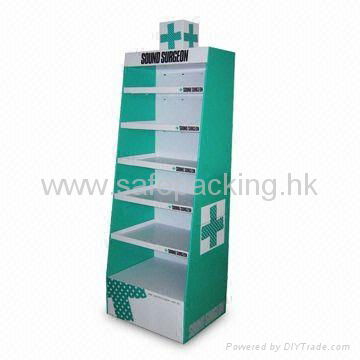 promotion product corrugated paper floor display racks 5