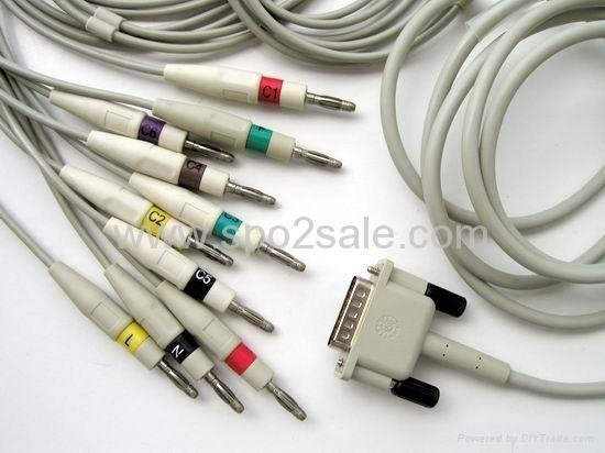 HP one piece 10-lead EKG cable with leadwires