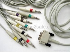 HP one piece 10-lead EKG cable with leadwires