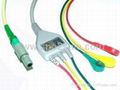 Biosys 3-lead one piece snap ECG Cable with leadwires