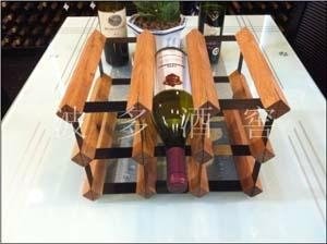 实木葡萄酒架波多6瓶装组装式红酒展示架 3
