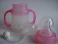 Food Grade Silicone Baby Feeding Bottle in Wide Neck with Straw 3
