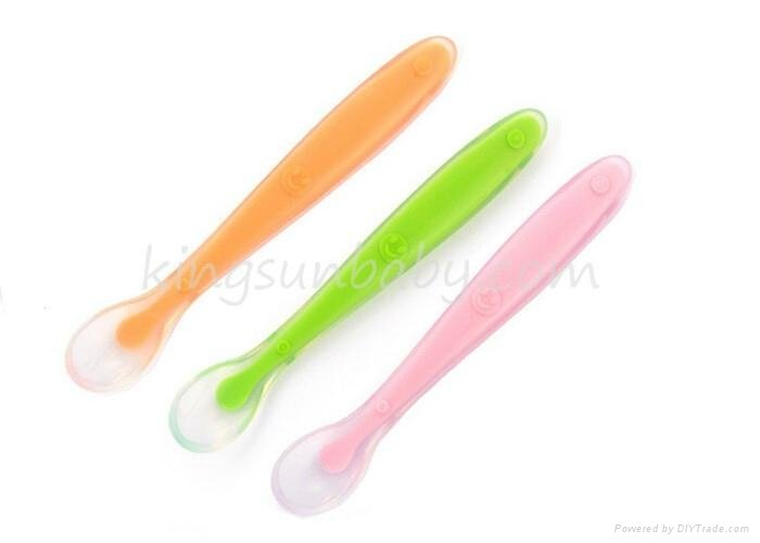 Food Grade Silicone Baby Spoon Dinnerware Set for Infant 3