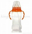 Arc Shape Plastic Infant Milk Bottle with Automatic Straw Eco-friendly