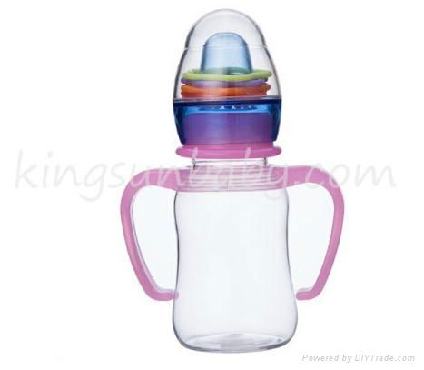 Animal Cap Plastic Baby Feeding Bottle Regular Neck Nursing Bottle 240ml 2