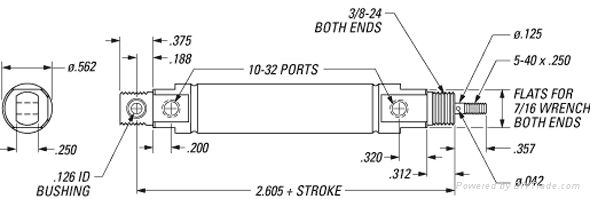 AIRPEL玻璃气缸, 型号: E9D1.0U