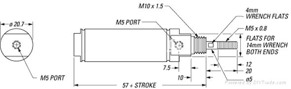 AIRPEL玻璃氣缸, 型號: M16D12.5N