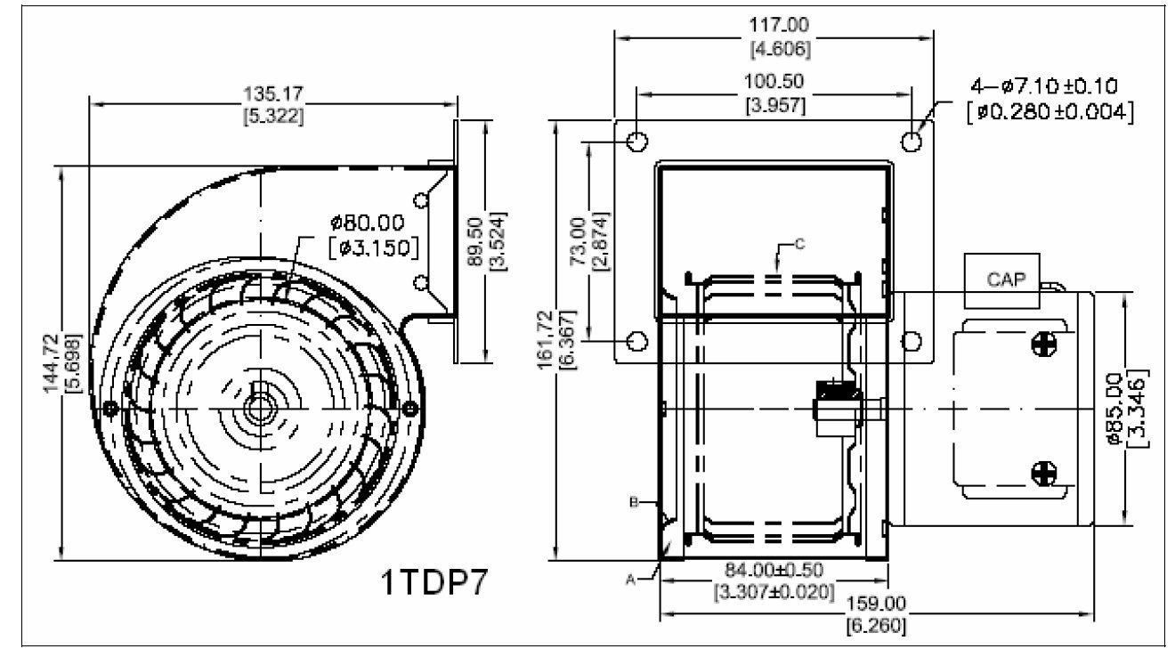 DAYTON風機, 型號: 1TDP7