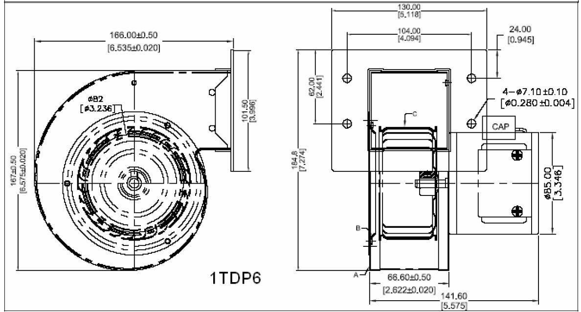 DAYTON風機, 型號: 1TDP6