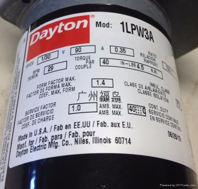 DAYTON電機, 型號: 1LPW3A