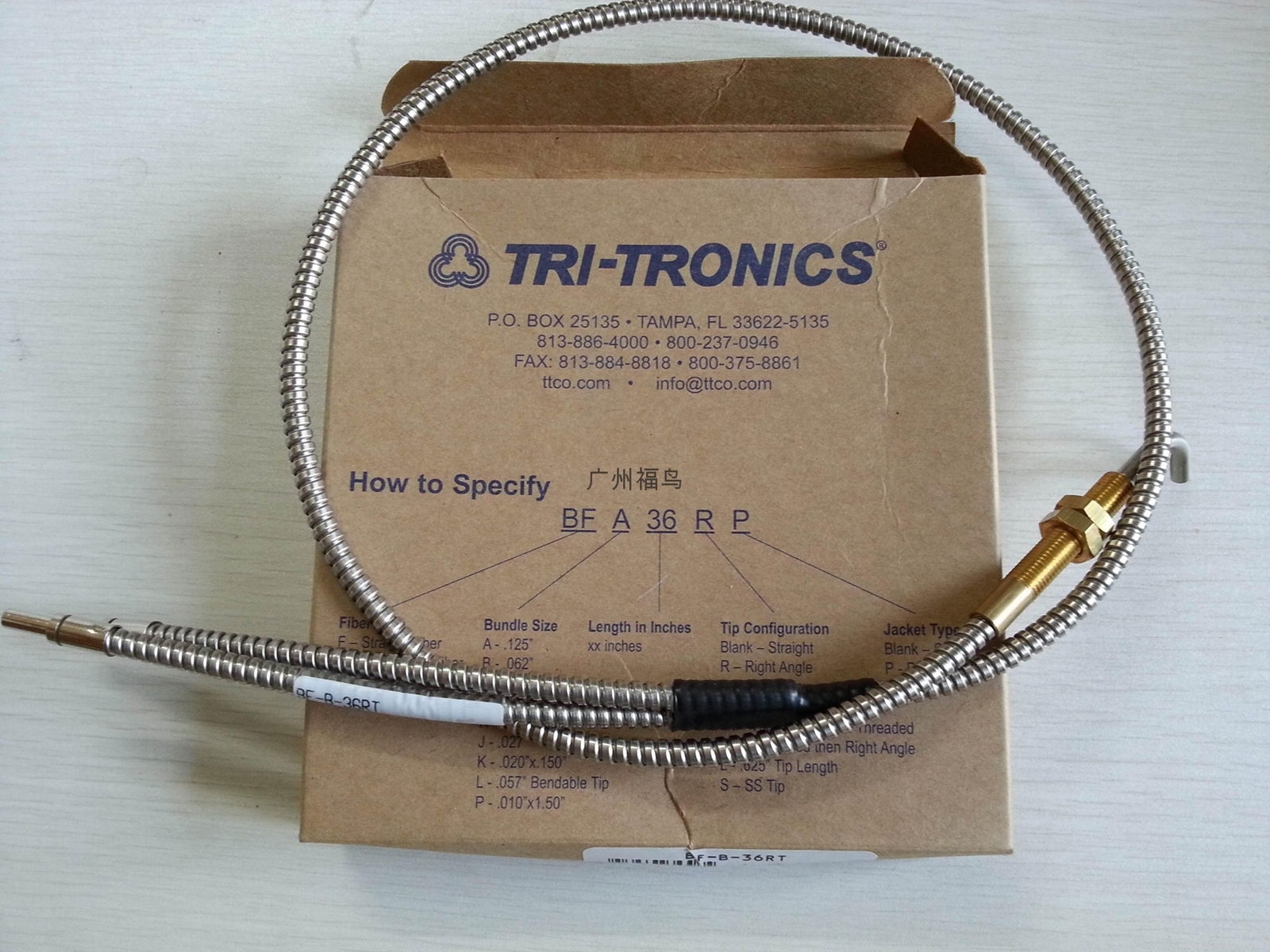 TRI-TRONICS光纖, 型號: BF-B-36RT