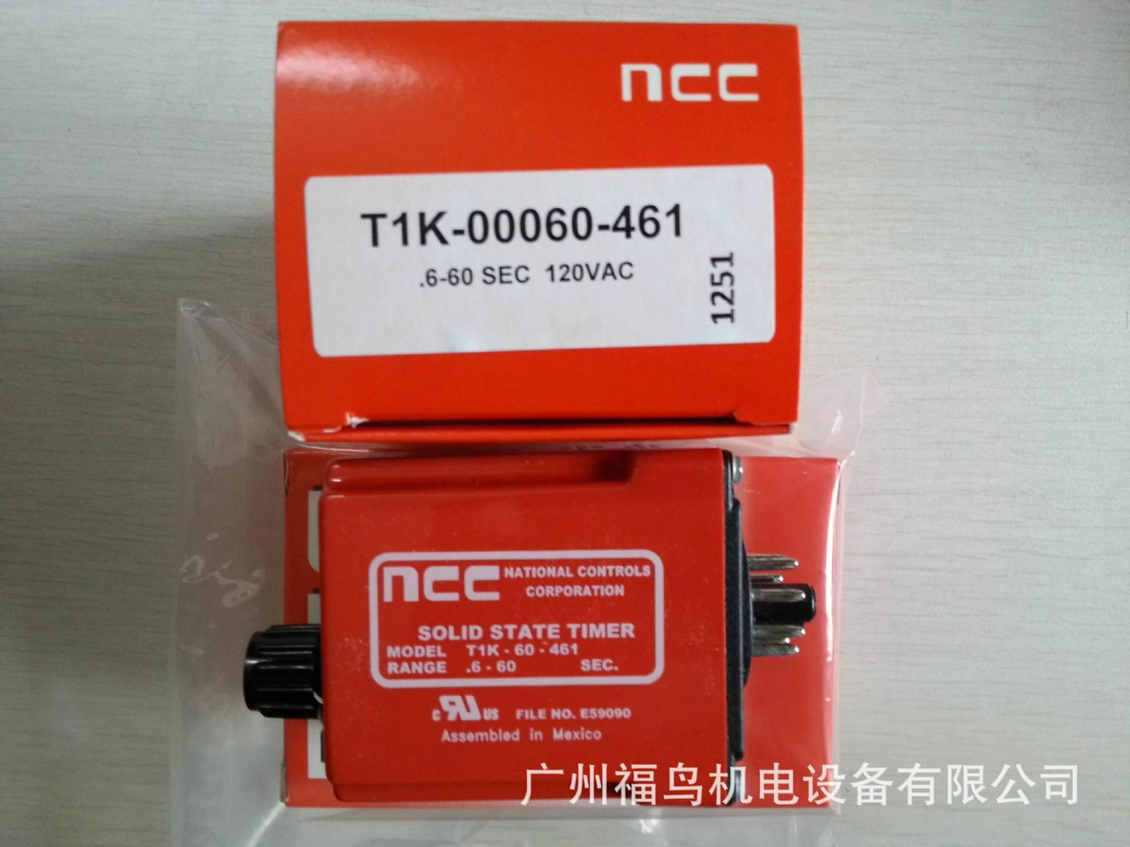 NCC時間繼電器,  型號: T1K-60-461