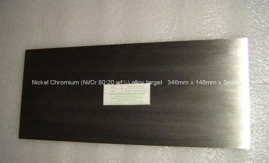Nickel Chromium Ni/Cr alloy target