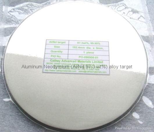 Aluminum Neodymium Al/Nd alloy target