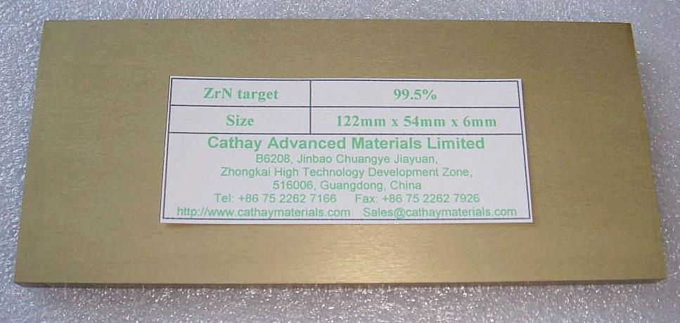 Zirconium Nitride ZrN target 2