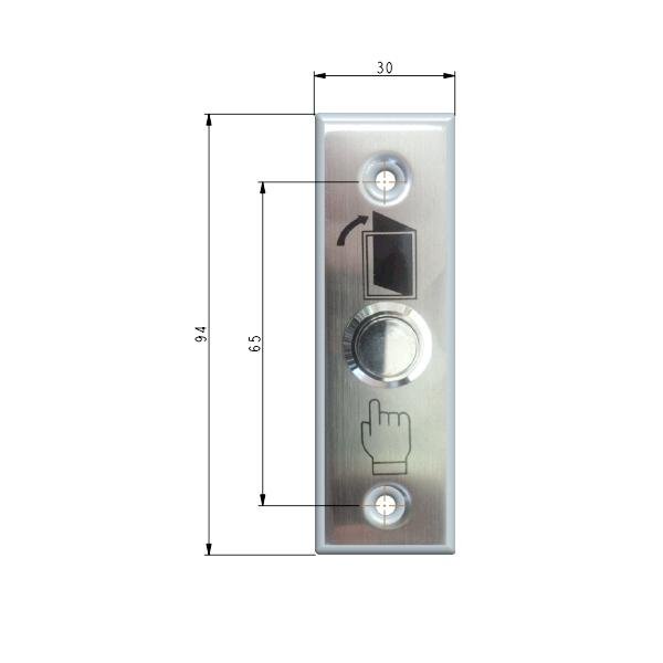 Stainless steel Exit push button 2
