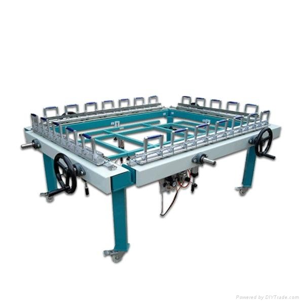 Precision double clamp mesh automatic stretching machine  1