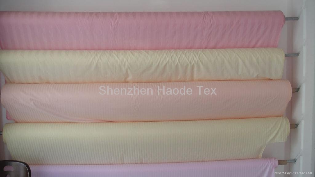 Hotel Satin Stripe Bed Sheet Fabric 