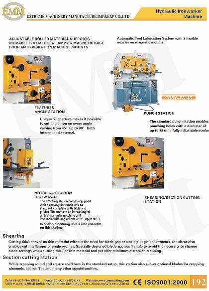  Dual Hydraulic universal multi–function Ironworker machine 4