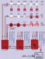 2 zones mini fire alarm control panel fire evacuation