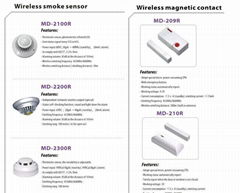 Smoke Alarm Wireless Security System MD-2100R  