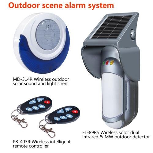 Residential Security Burglar Alarm System Wireless solar powered sensor